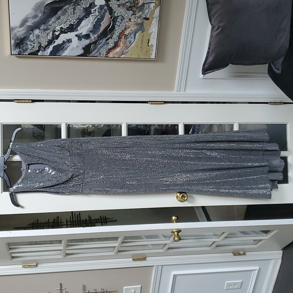 Silver/Gray evening gown Size 6